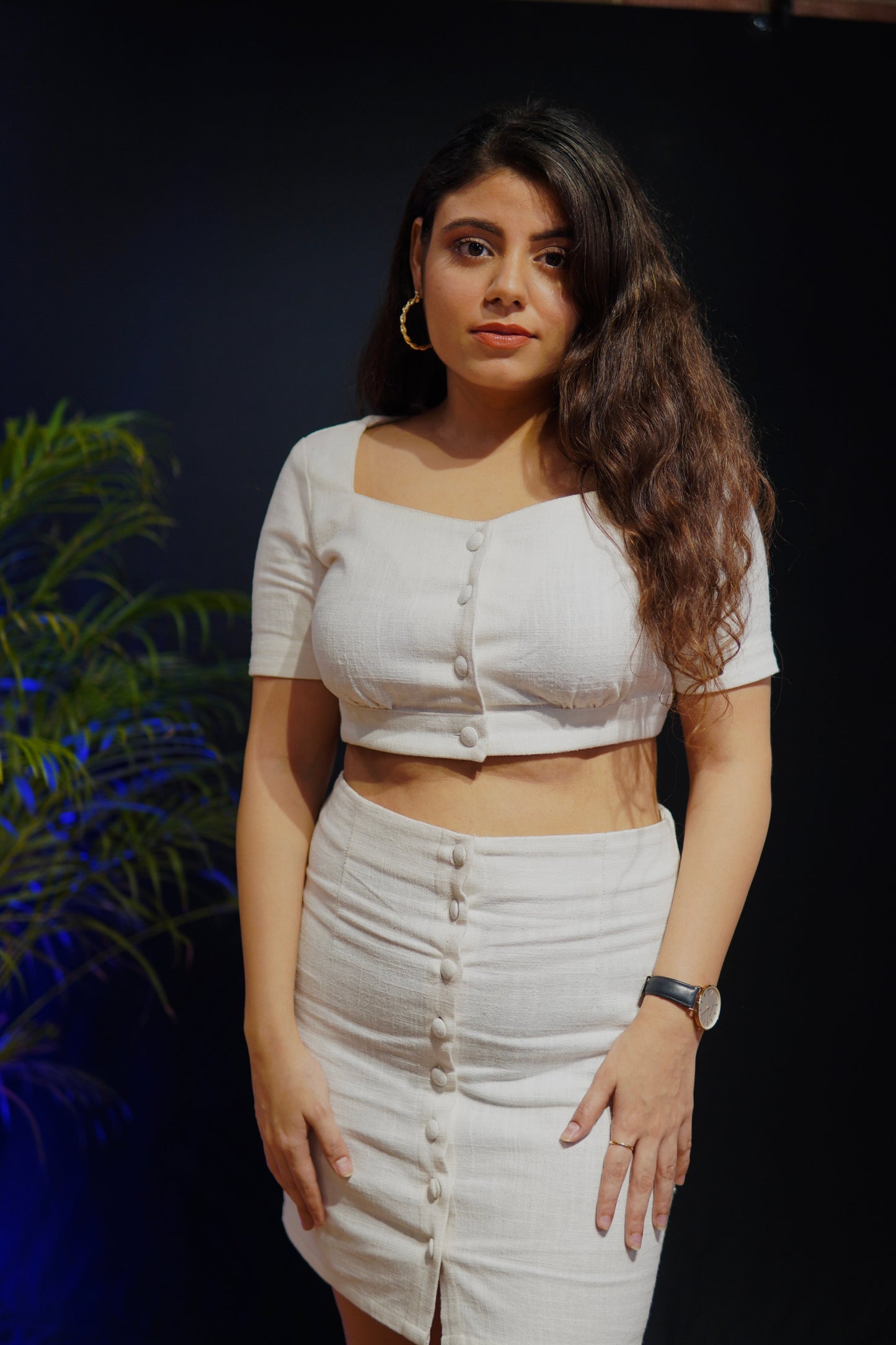Luxe Linen Two Piece Set White