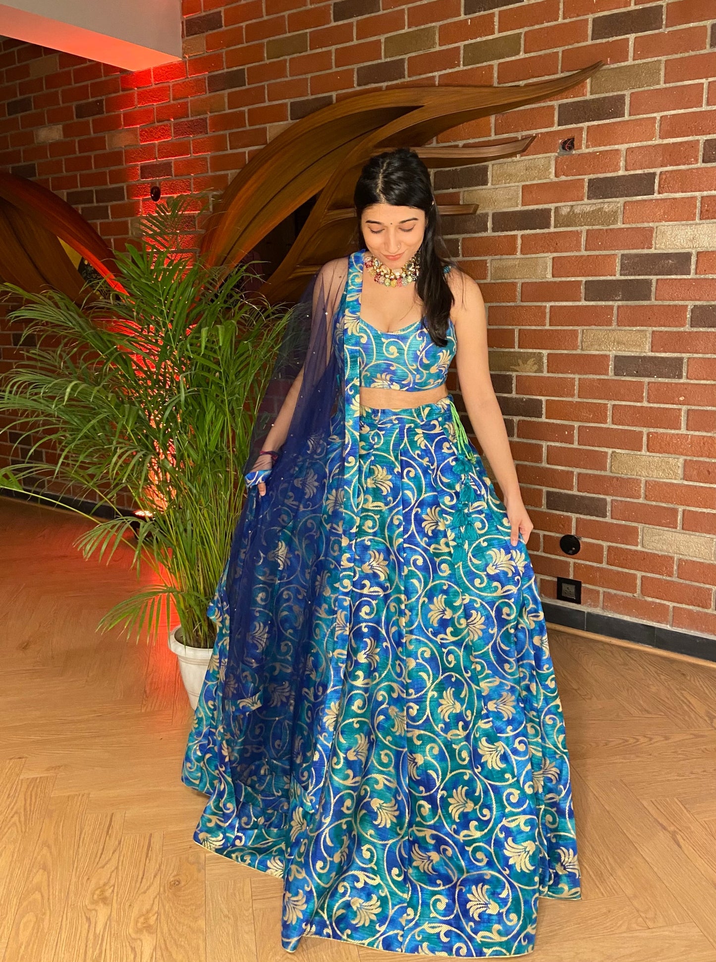 Nilofer Chanderi Lehenga