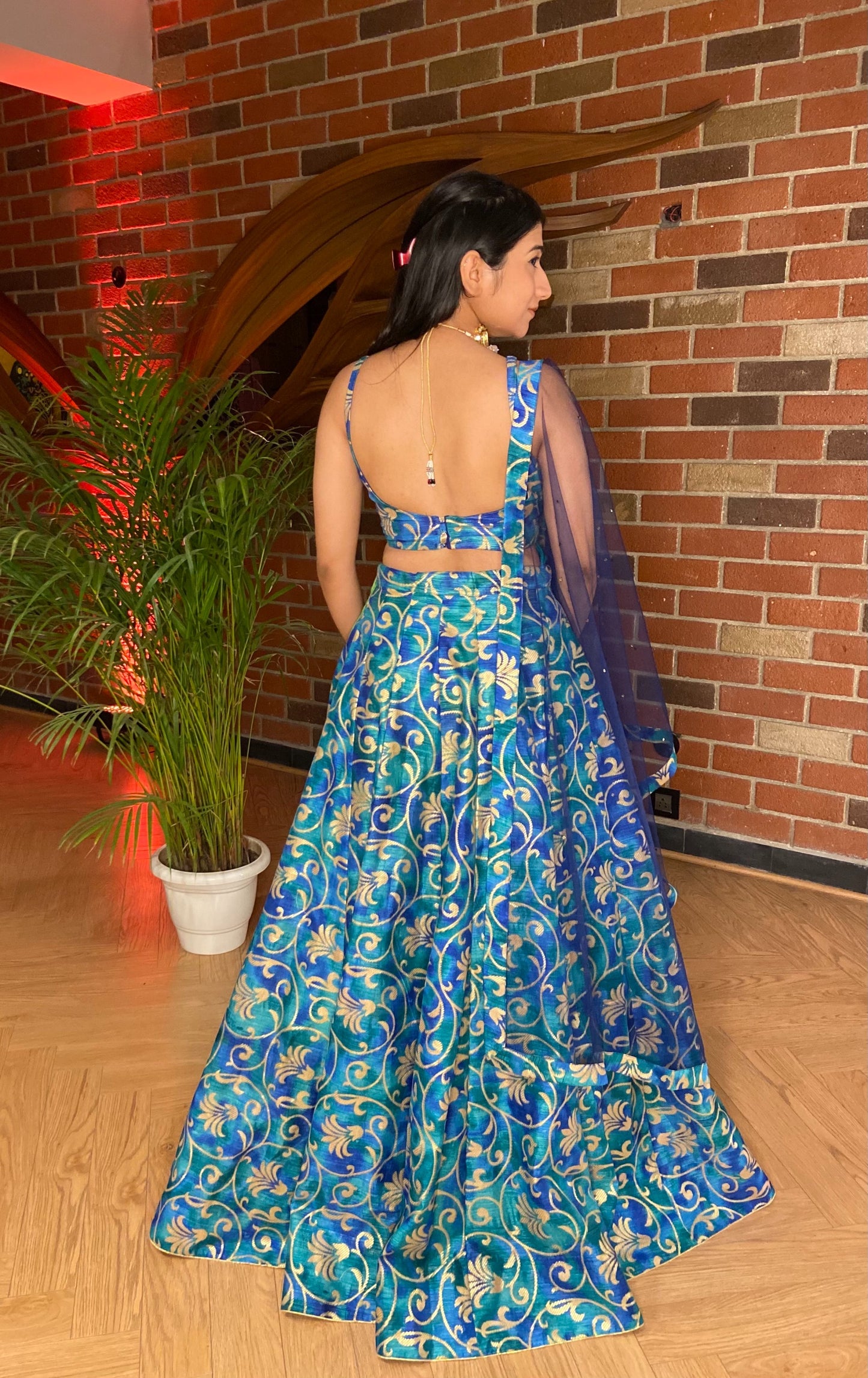 Nilofer Chanderi Lehenga