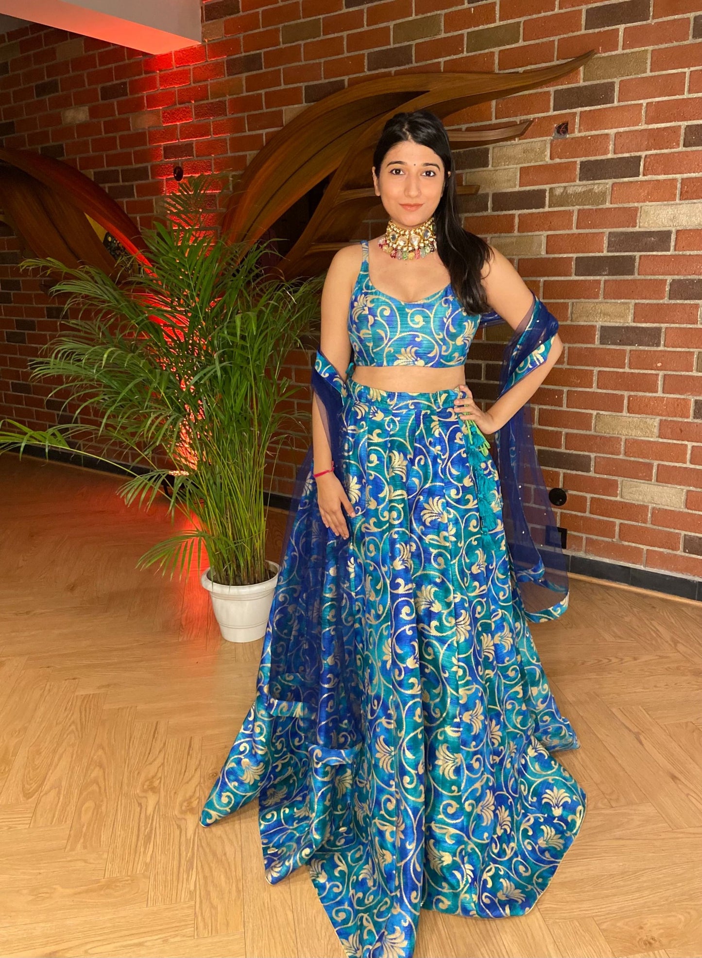 Nilofer Chanderi Lehenga