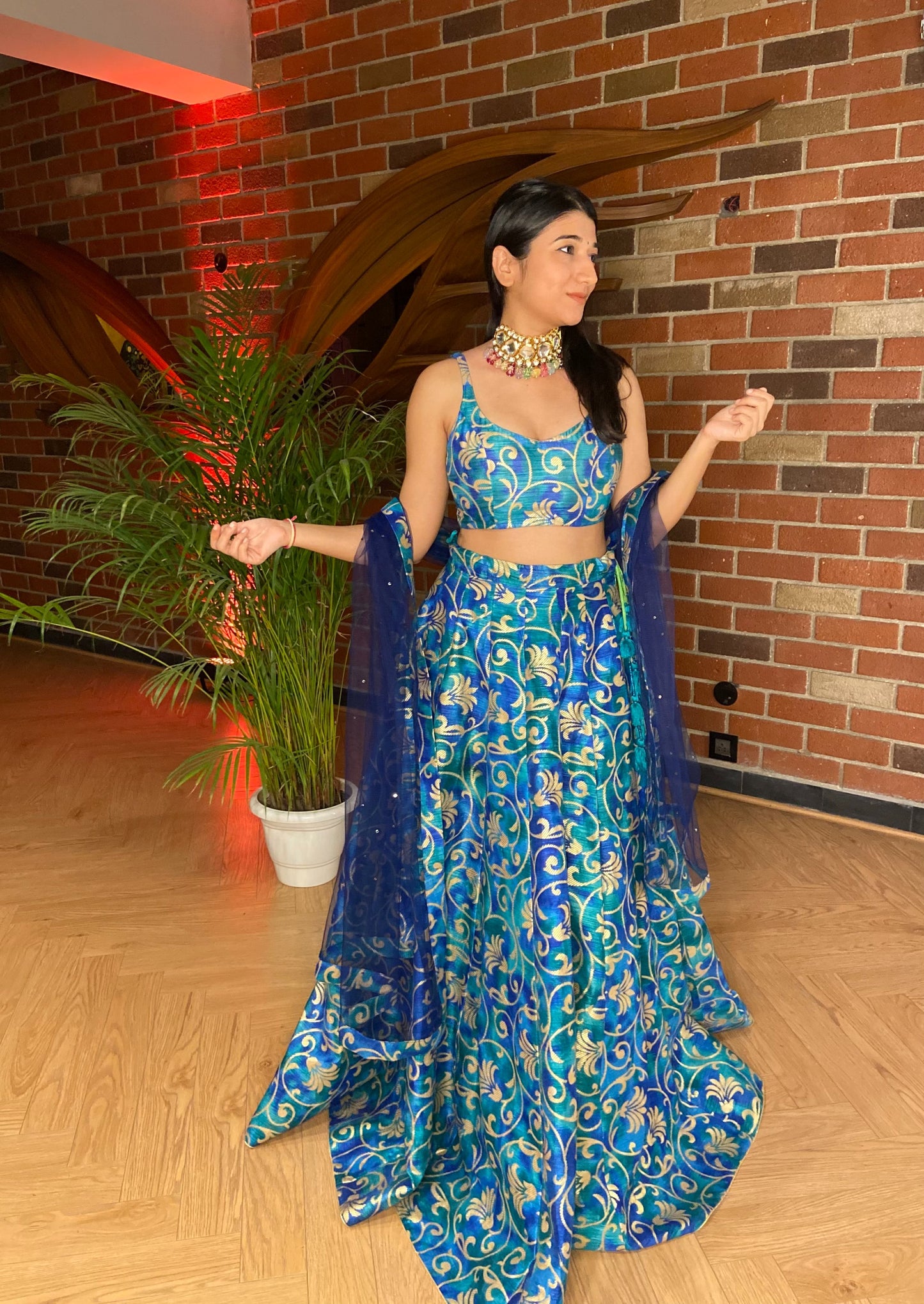 Nilofer Chanderi Lehenga