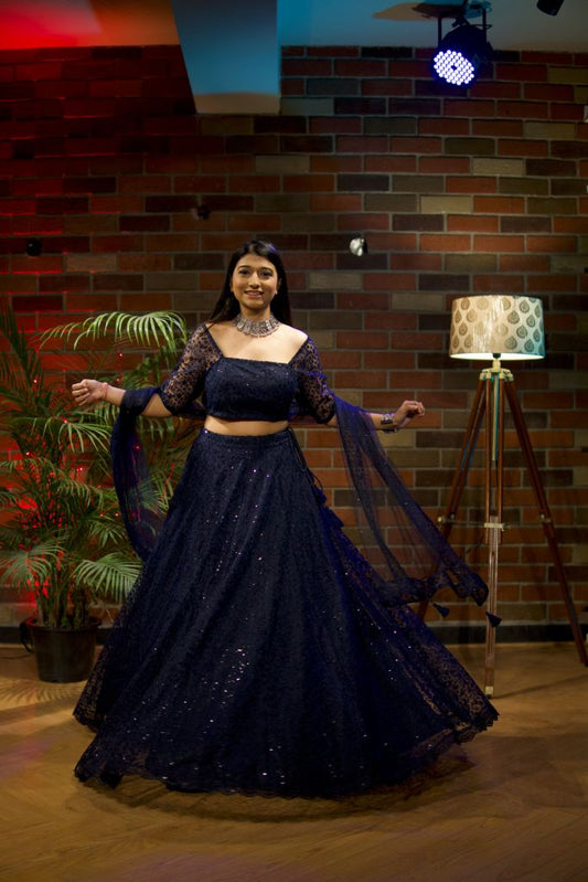 Elegant Blue Lehenga
