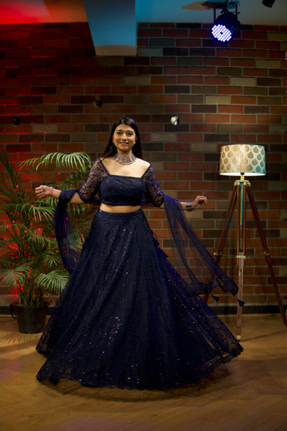 Elegant Blue Lehenga
