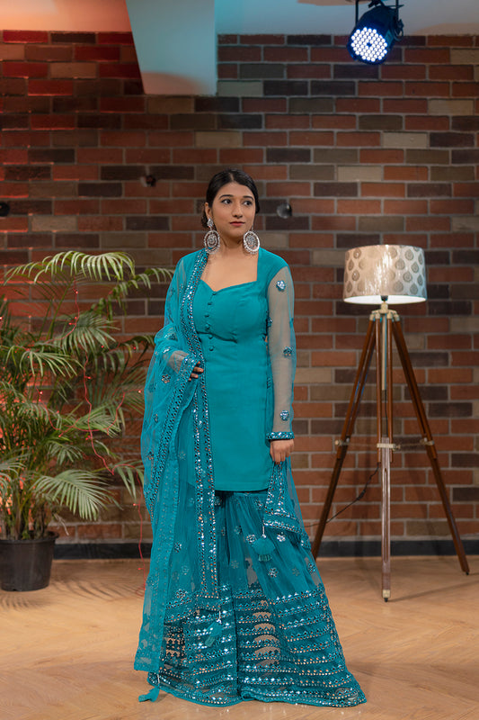 Shanaya Blue Sharara
